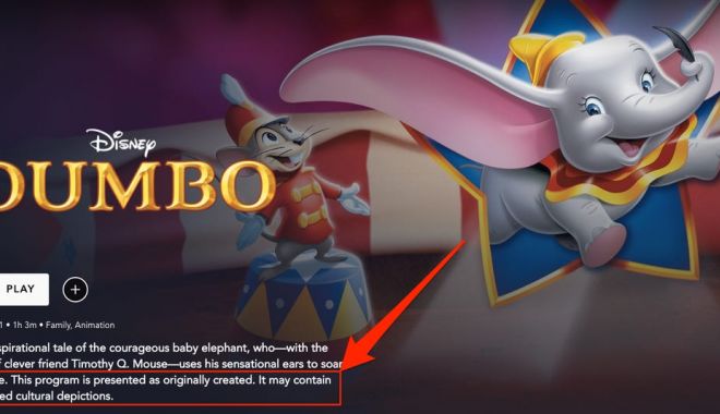 Disney a restricționat accesul copiilor la filme precum ”Peter Pan” sau ”Dumbo”. Care este motivul - 1-1611757251.jpg