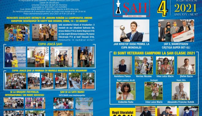 Semnal editorial / A apărut numărul 4/2021 al revistei „Şah” - 1-1632656395.jpg