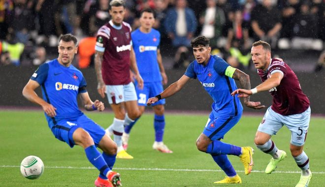 Fotbal, Conference League / FCSB, răpusă după pauză de West Ham. Dică: „Am făcut cadou acel penalty”
