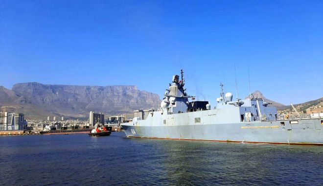 Fregata militară rusă „Amiral Gorşkov” a acostat în Africa de Sud pentru exerciţii navale controversate - 1-1676364270.jpg