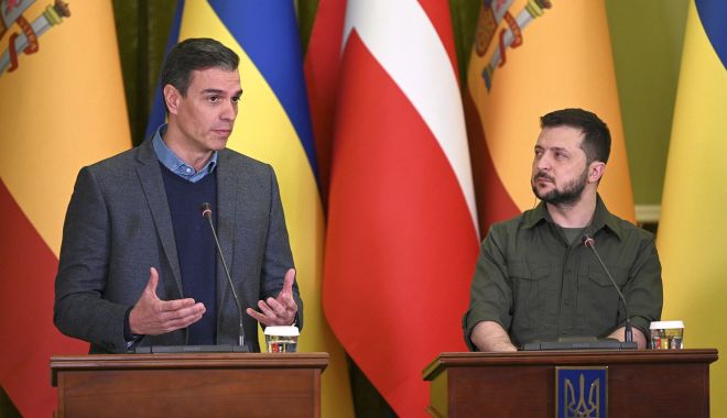 Premierul spaniol Pedro Sanchez reafirmă la Kiev sprijinul „fără echivoc” din partea UE pentru Ucraina - 1-1688286882.jpg