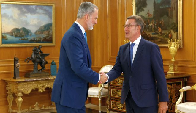 Regele Spaniei îl desemnează pe Alberto Nunez Feijoo candidat pentru funcţia de prim-ministru