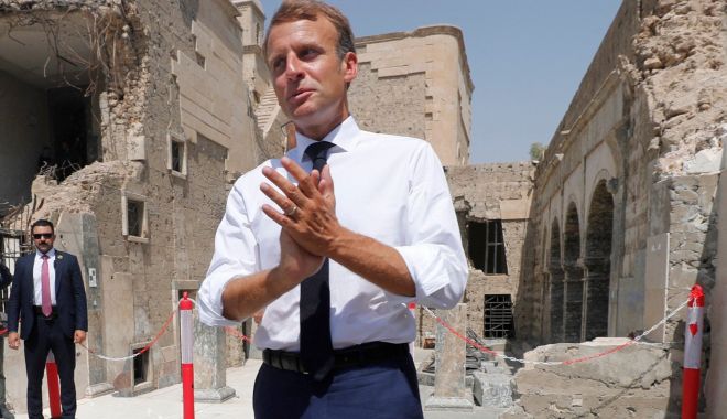 Emmanuel Macron îşi reiterează hotărârea de a combate gruparea Stat Islamic în Irak - 1-1693382774.jpg