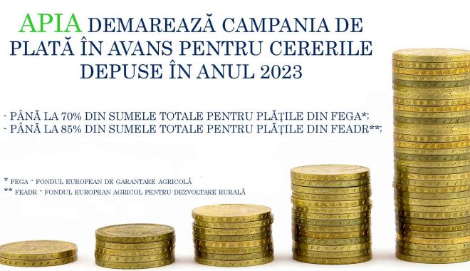 APIA: S-a dat startul campaniei de autorizare a plăţilor în avans, aferentă cererilor depuse în 2023 - 1-1697450316.jpg