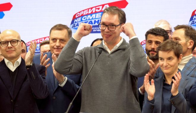 Preşedintele sârb Aleksandar Vucic revendică victoria partidului său la alegerile parlamentare - 1-1702887801.jpg