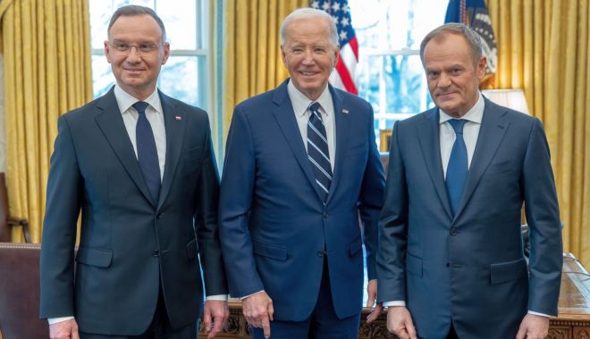 Preşedintele american Joe Biden i-a primit pe liderii Poloniei la Casa Albă - 1-1710320983.jpg