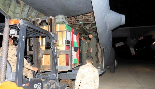 Primul avion german cu ajutoare umanitare pentru civilii din Fâşia Gaza a aterizat în Iordania