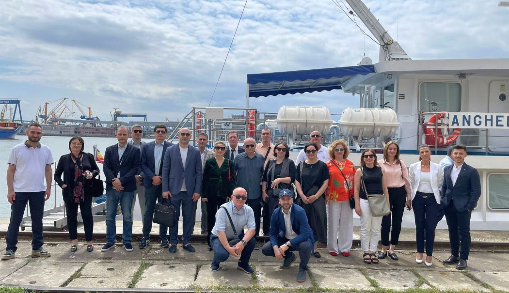 Diplomaţi şi reprezentanţi ai companiilor maritime georgiene, vizită în portul Constanţa