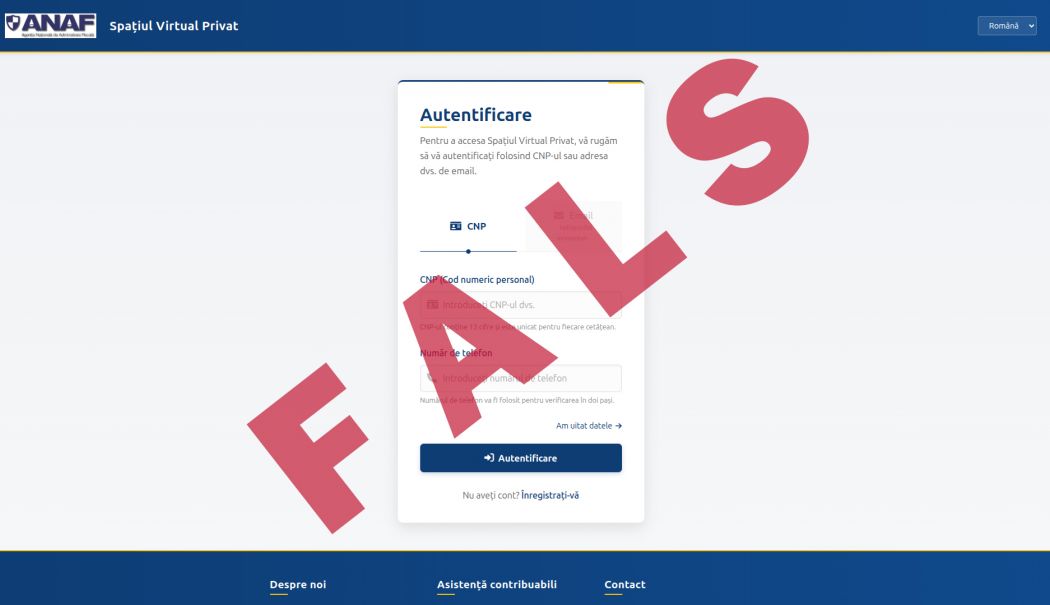 Tentativă de phishing! Atenţionare privind un site fals care imită identitatea ANAF - 1-1750319827.jpg