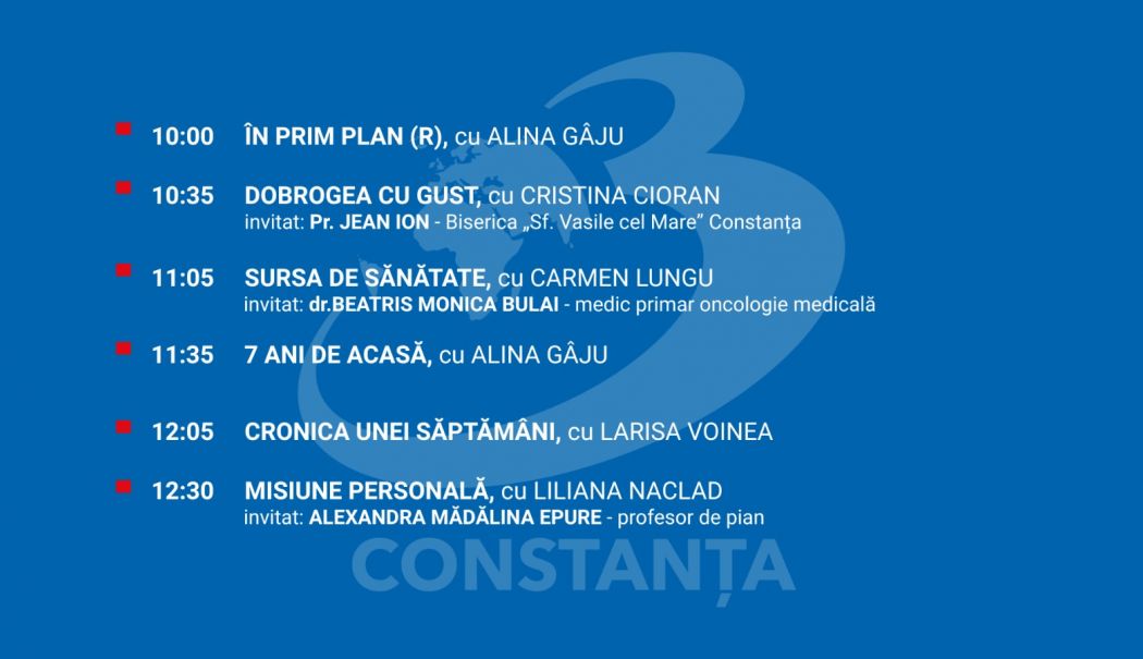 Programul zilei de sâmbătă, 1 noiembrie, de la Antena 3 Constanța - 1-1761931409.jpg
