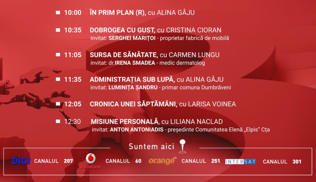 Programul zilei de sâmbătă, 22 noiembrie, de la Antena 3 Constanța - 1-1763747236.jpg