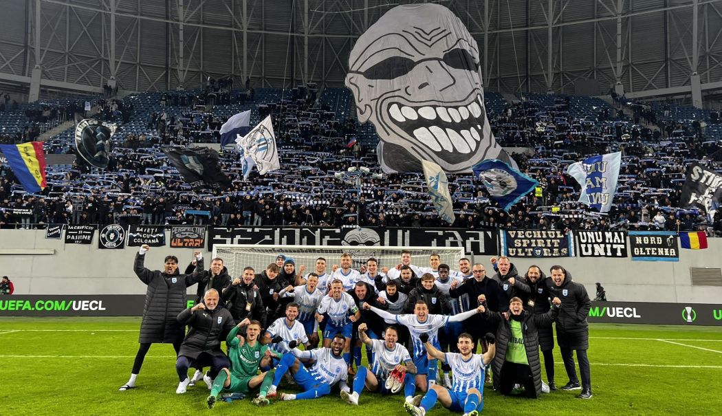 Fotbal: Universitatea Craiova, trei puncte uriașe câștigate în meciul cu FSV Mainz, din Conference League