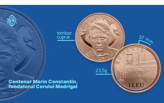 BNR: Monedă cu tema Centenar Marin Constantin, fondatorul Corului Madrigal, lansată în circuitul numismatic - 1-1765200297.jpg