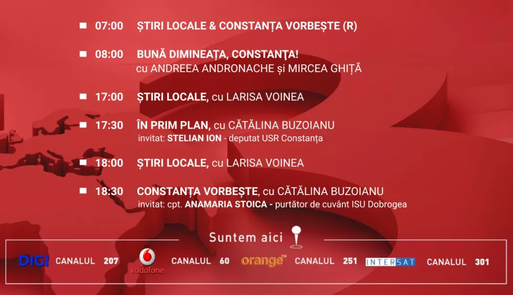 Programul zilei de miercuri, 17 decembrie, de la Antena 3 Constanța - 1-1765906356.webp