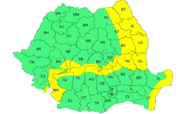 Cod galben de vânt la Constanța. Avertizare ANM pentru litoral - 1-1766823383.webp