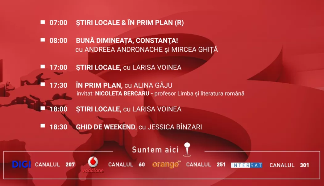 Programul zilei de joi, 8 ianuarie, de la Antena 3 Constanța