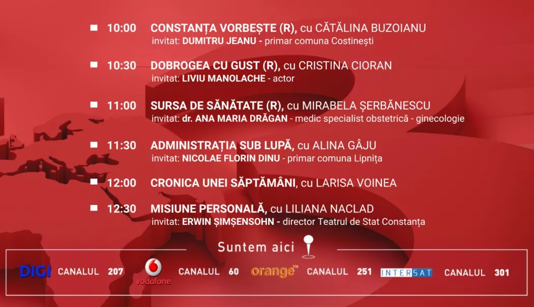 Programul zilei de sâmbătă, 17 ianuarie, de la Antena 3 Constanța - 1-1768583607.webp