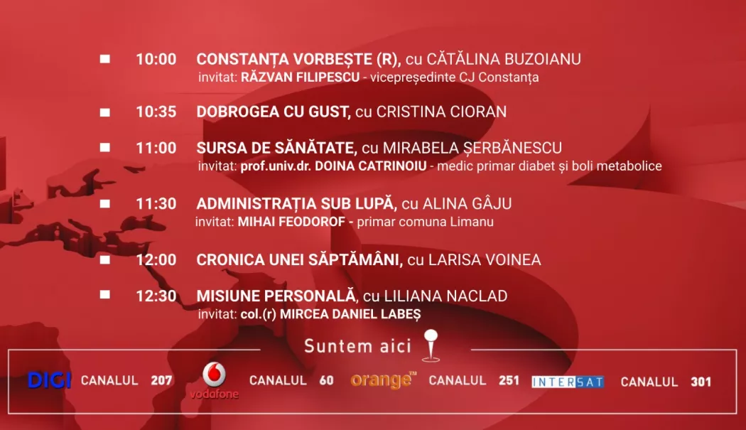 Programul zilei de sâmbătă, 21 februarie, de la Antena 3 Constanța - 1-1771607746.webp