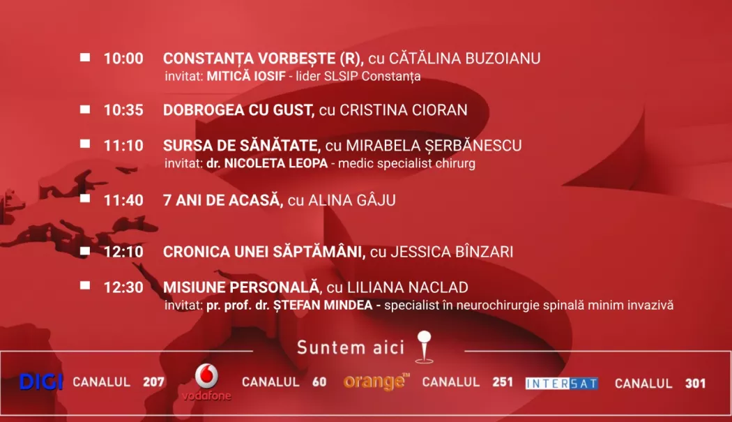 Programul zilei de sâmbătă, 21 martie, de la Antena 3 Constanța - 1-1774027182.webp