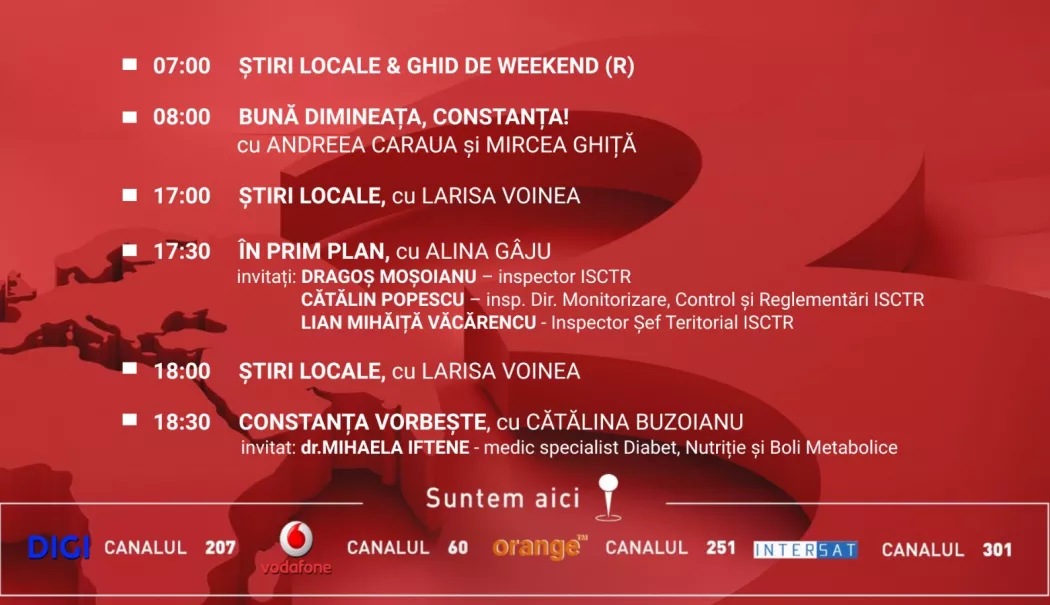 Foto - Programul zilei de vineri, 12 iunie, de la Antena 3 Constanța