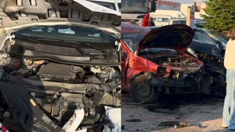 Accident spectaculos într-o parcare. 11 mașini avariate după ce o șoferiță a pierdut controlul volanului - 11-masini-avariate-1780558272.webp