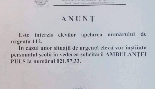 Incredibil! CUM LI SE INTERZICE ELEVILOR SĂ SUNE LA 112 ÎN CAZ DE URGENȚĂ - 112-1463143297.jpg