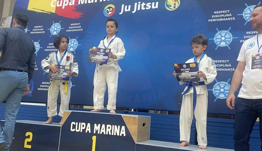 Campion național la doar 7 ani! Un elev din Cumpăna a cucerit aurul la Campionatul Național de Ju-Jitsu
