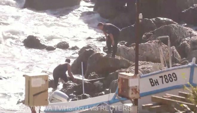 O echipă bulgară inspectează o dronă ajunsă în staţiunea Tiulenovo de la Marea Neagră
