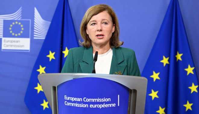 Vicepreședinta Comisiei Europene, Vera Iurova, vine luni la București - 230926100329verajourovapressconf-1698599426.jpg
