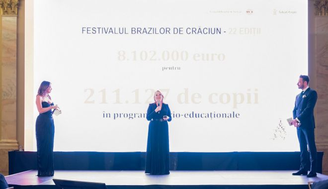 Nou record la a XXIII-a ediţie a Galei Brazilor de Crăciun. Au fost strânşi peste 1.070.000 de euro