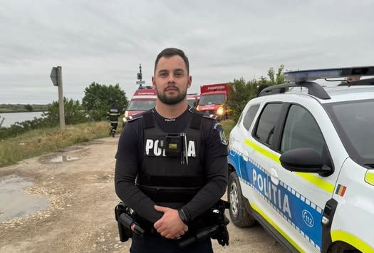Cine este agentul de poliție care l-a salvat ieri pe copilul care a căzut în canalul Dunăre-Marea Neagră
