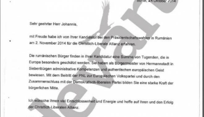 Iată scrisoarea de susținere primită de Iohannis de la Merkel - 546495df682ccf673ac9d450-1415883756.jpg