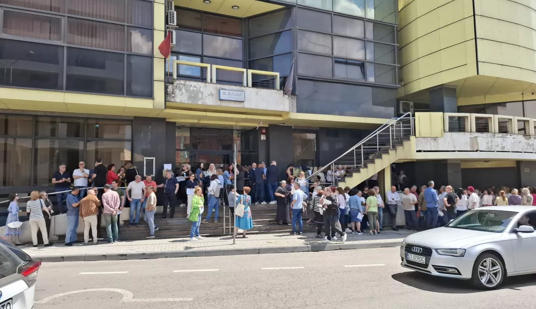 Angajații ANAF protestează în Constanța, nemulțumiți de proiectul legii salarizării