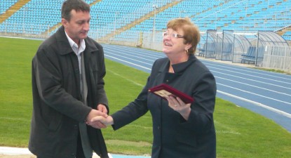 Pista de atletism a stadionului 