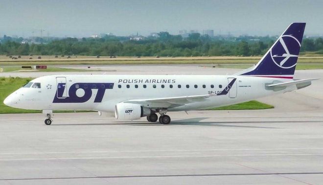 Aterizare de urgență la București a unei aeronave LOT. Un pasager a murit - 7076510lotpolishairlinesembraer-1687079606.jpg