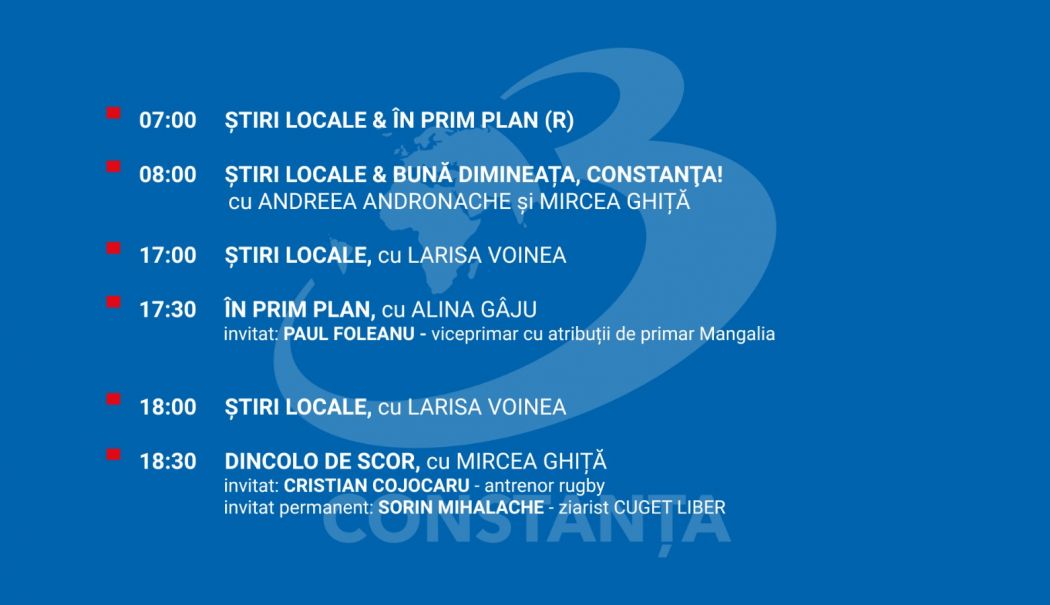 Programul zilei de luni, 3 noiembrie, de la Antena 3 Constanța - 7c5b9a1644344bdcb0cca9ba70eea75d-1762089940.jpg