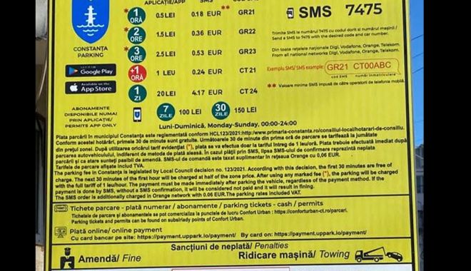 Plata abonamentului la parcare se poate face și on-line