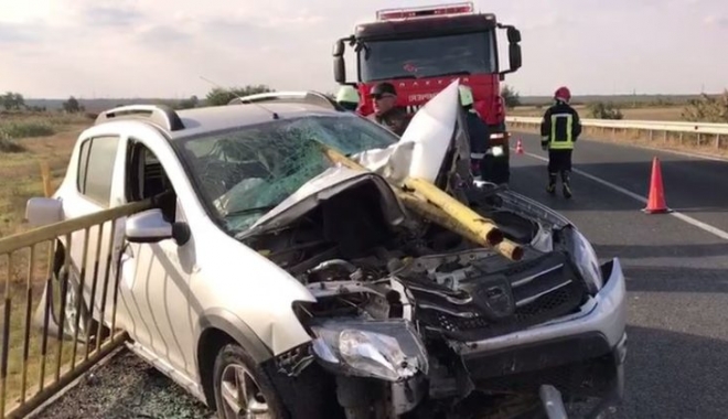 Drumul dintre Medgidia și Cuza Vodă, aproape de o nouă tragedie - accident-1506849180.jpg