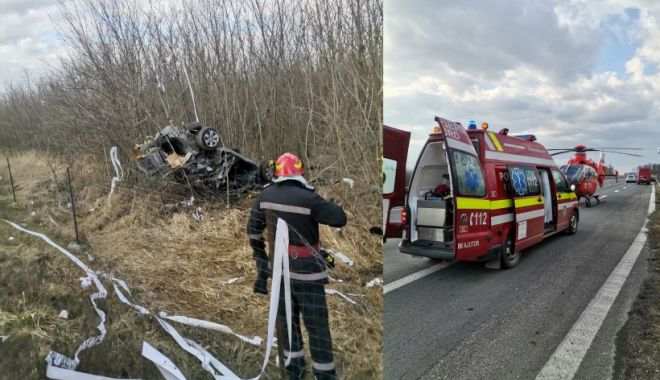 Grav accident rutier pe autostrada A1 București - Pitești. A intervenit de urgență elicopterul SMURD - accident-1646322873.jpg