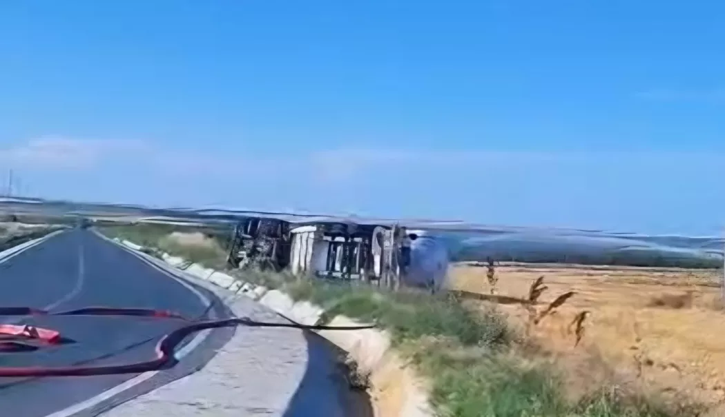 Cisternă cu GPL răsturnată între Săcele și Istria. Două persoane au fost rănite - accident-cisterna-1782229967.webp