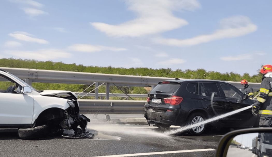 Accident rutier pe autostrada A2, în dreptul localității Borcea, pe sensul către Constanța - accidenta2-1756203498.png