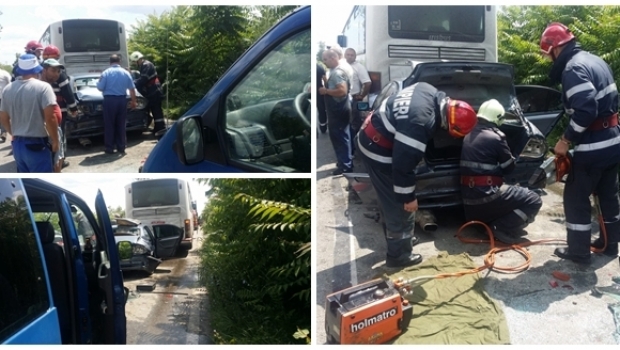 Accident cu 40 de persoane după un carambol cu trei vehicule - accidentdeautocarlacomlosumic696-1563281593.jpg