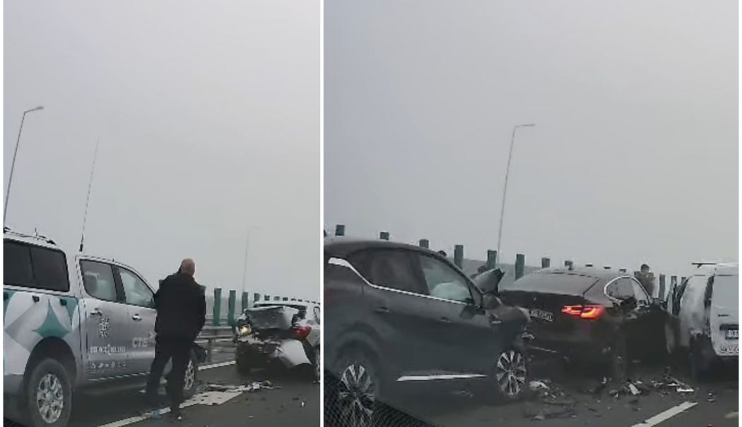 Carambol de proporții pe A0. Mai multe mașini avariate - accidentelanta0carambolscaled-1743406105.jpg