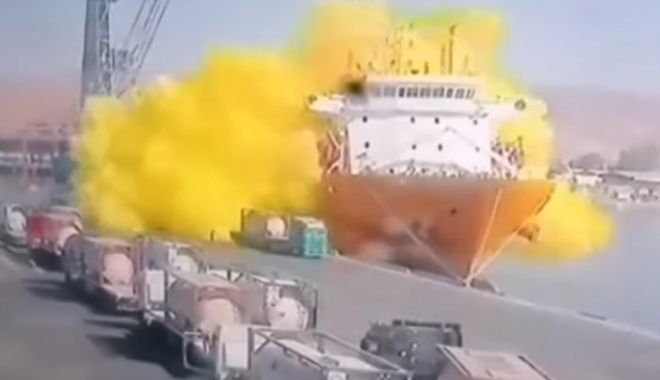 Tragedie în portul Aqaba, cu 10 morți și 251 de persoane intoxicate cu clor - accidenttragicinportulaqaba-1656506648.jpg