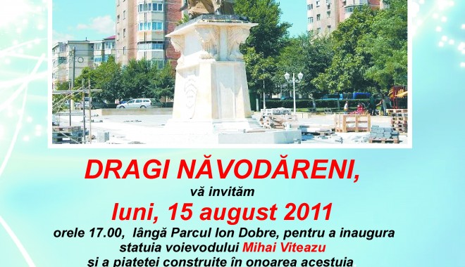 Primăria Năvodari va inaugura statuia lui Mihai Viteazu de Ziua Marinei - afisprimariesfmarie-1313158352.jpg