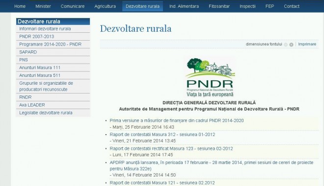 A fost publicată prima versiune a măsurilor de finanțare din cadrul PNDR 2014 - 2020 - afostpublicatpndr-1393401095.jpg