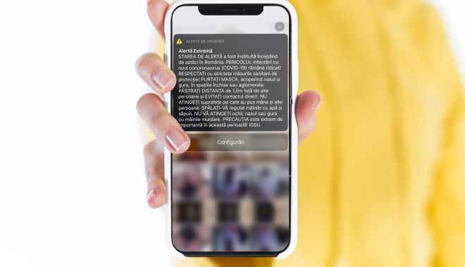 Alertă pe telefon de la Inspectoratul pentru Situații de Urgență. 