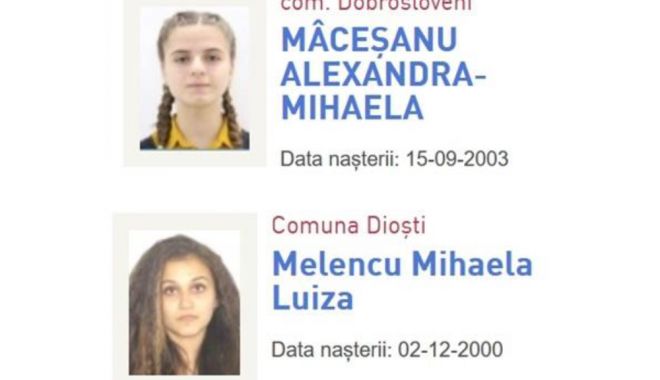 Cazul Caracal / Alexandra și Luiza, pe pagina Poliției care anunță copiii dispăruți - alex-1564236755.jpg