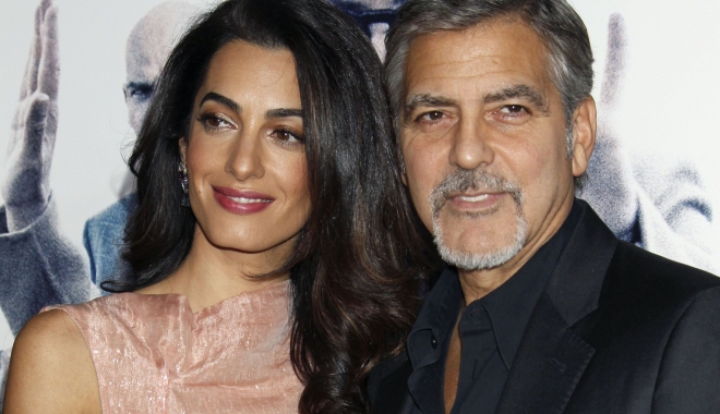 Amal, soția lui George Clooney, însărcinată cu gemeni - amalgorgeclooney-1484834836.jpg