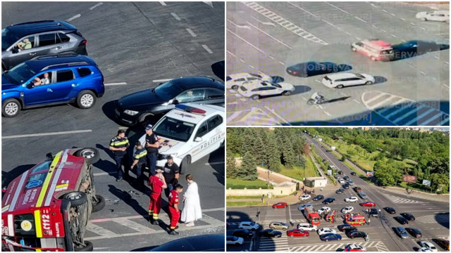 Accident terifiant într-o intersecție aglomerată! O ambulanță aflată în misiune s-a răsturnat - ambulanta-1751372208.jpg
